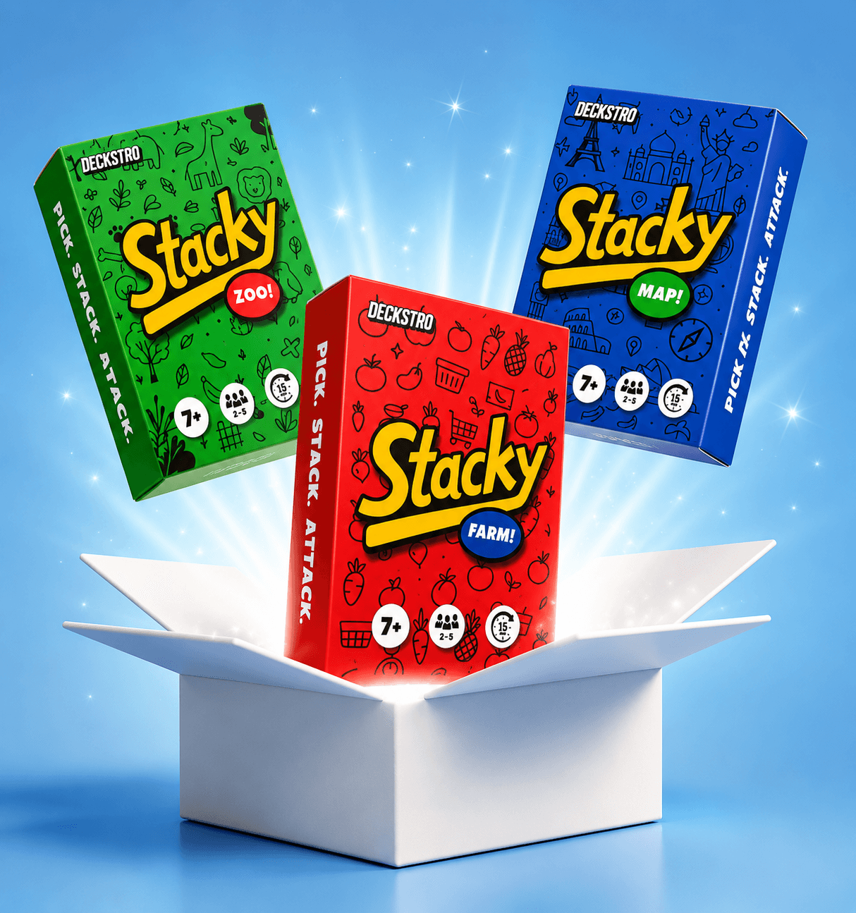 The Full Chaos Bundle: Stacky Zoo, Map and Farm boxes in one box